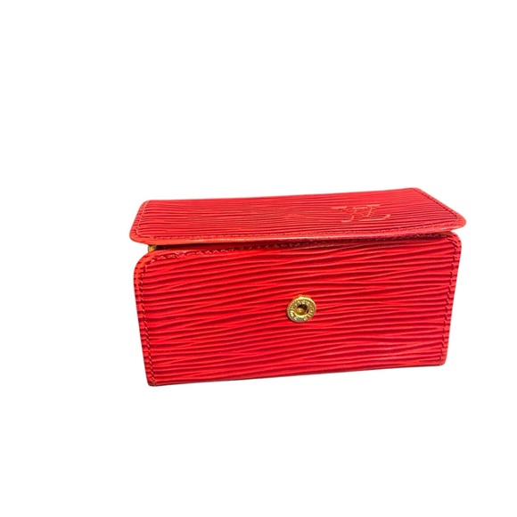 Louis Vuitton Saffiano LV Monogram 4 Key Case Key Holder Travel Case - Picture 4 of 8